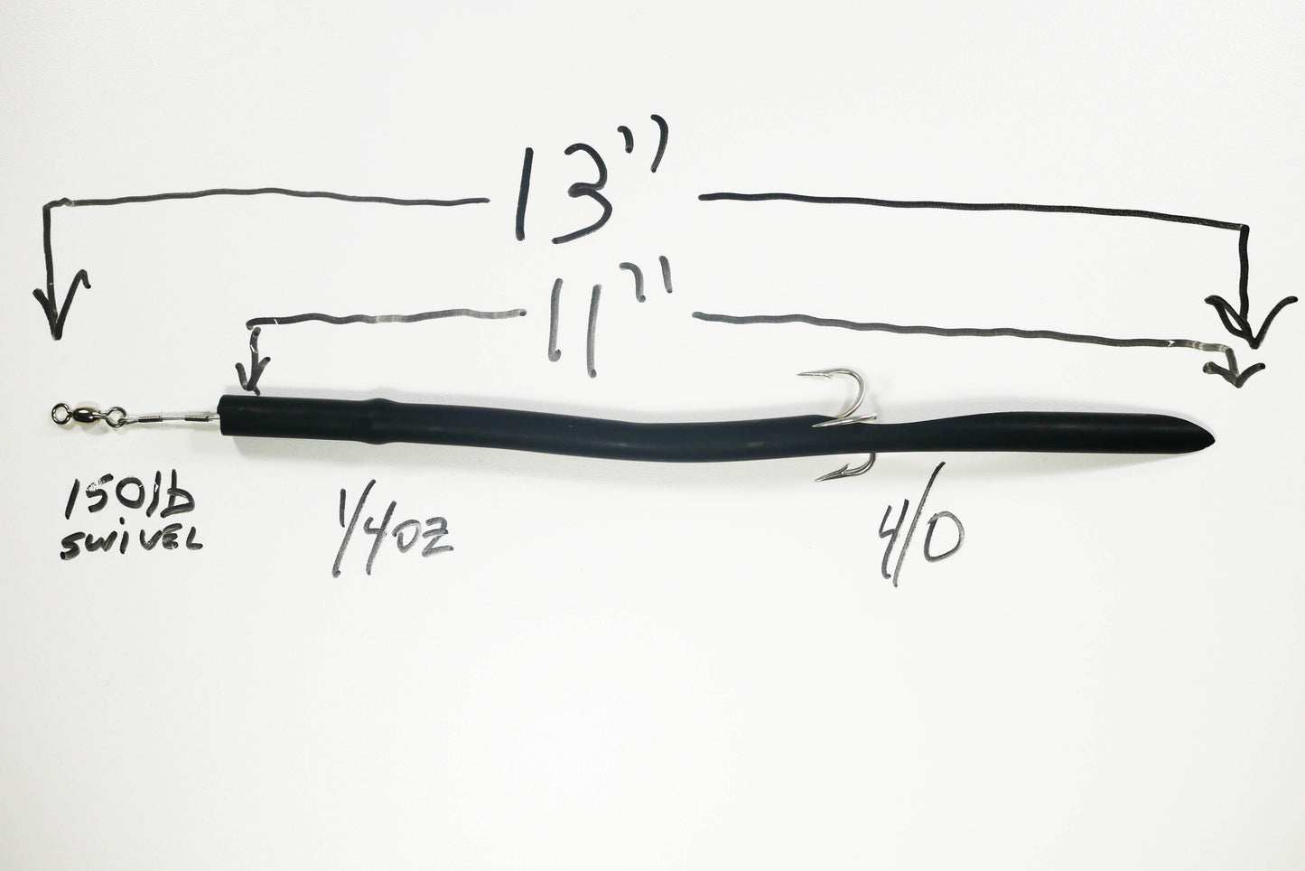STUBBY BLACK CLASSIC CUDA TUBES TREBLE HOOK - 2 or 5 Pack - FREE SHIPPING