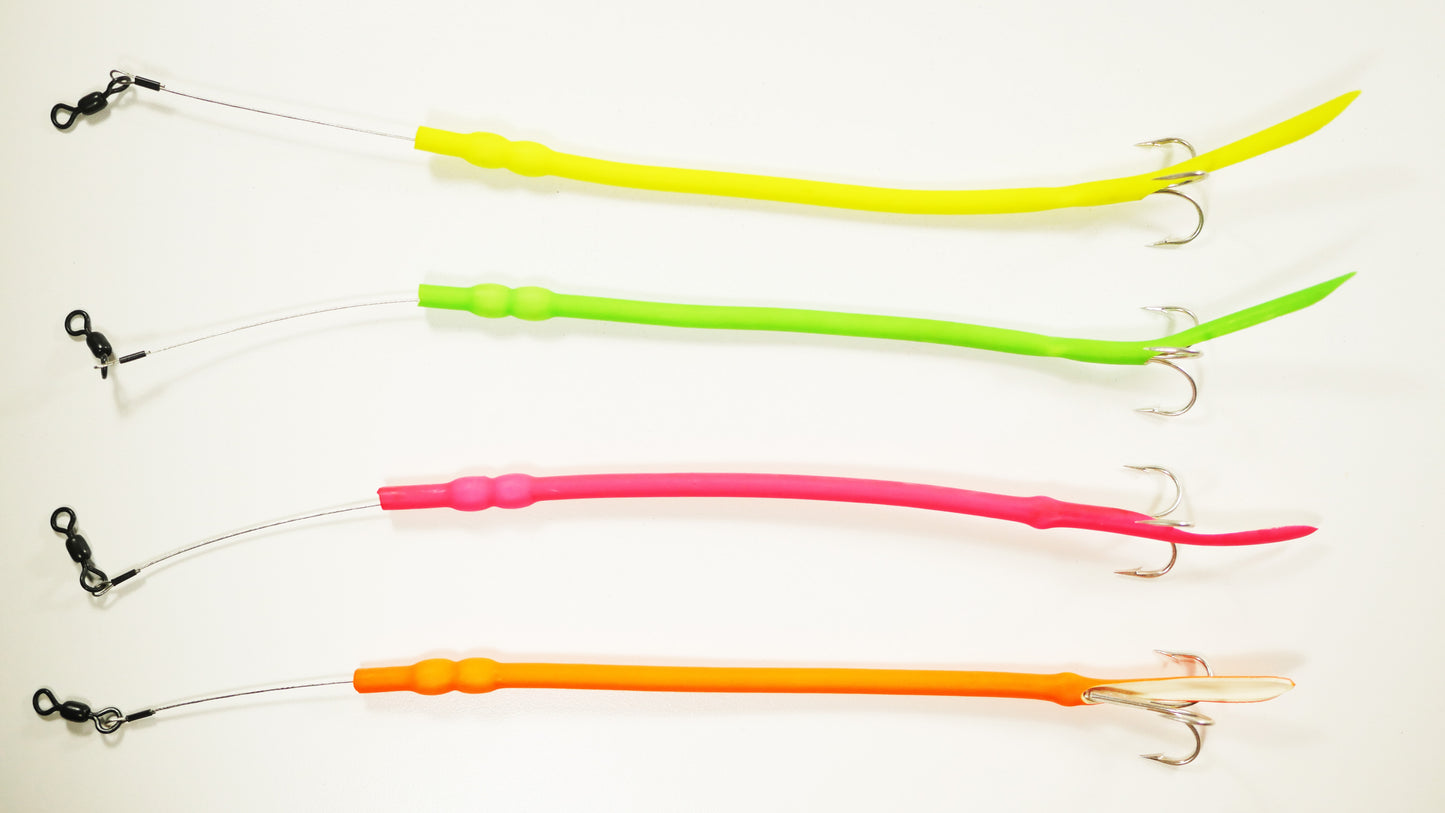 BABY CUDA TUBE TREBLE DOUBLE WEIGHTED (3-pack)(4-pack colors)(5-pack colors w/Black)